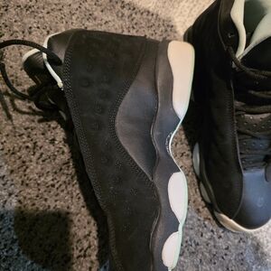 Nike Air Jordan Black, White And Mint Green High-Top Sneakers